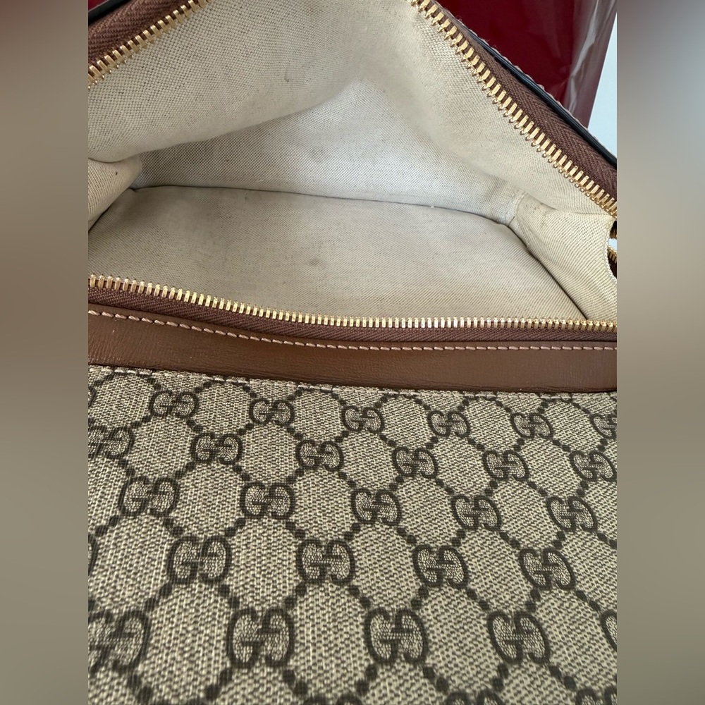 Gucci Beige and Brown Monogram Backpack - Picture 8 of 12
